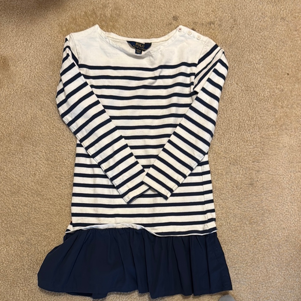 Striped Navy and White Kids Shirt